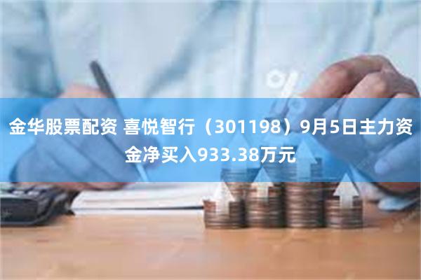 金华股票配资 喜悦智行（301198）9月5日主力资金净买入933.38万元