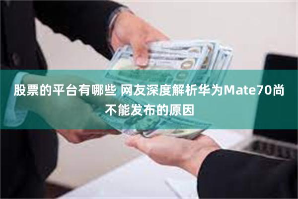 股票的平台有哪些 网友深度解析华为Mate70尚不能发布的原因