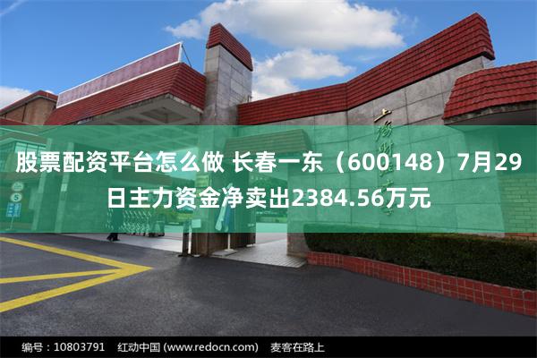 股票配资平台怎么做 长春一东（600148）7月29日主力资金净卖出2384.56万元