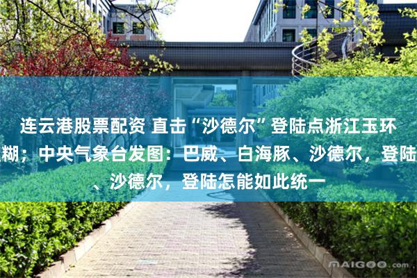 连云港股票配资 直击“沙德尔”登陆点浙江玉环：风雨大到模糊；中央气象台发图：巴威、白海豚、沙德尔，登陆怎能如此统一