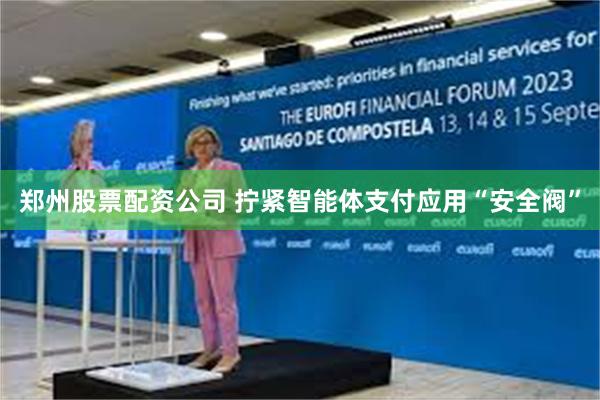郑州股票配资公司 拧紧智能体支付应用“安全阀”